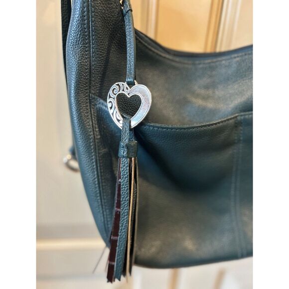 Brighton Dark Green Barbados Ziptop Hobo Bag - Picture 5 of 11